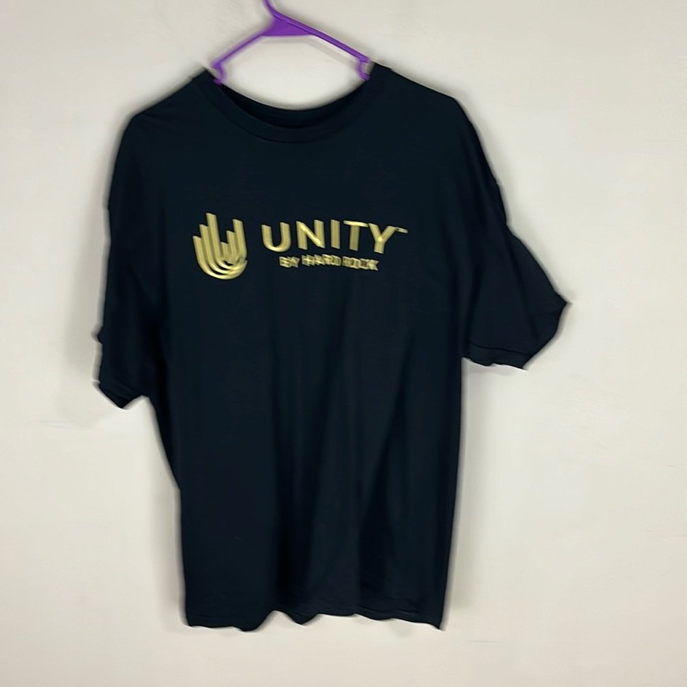 Unity By Hard Rock Black Cotton  Tee T-Shirt Size XL
